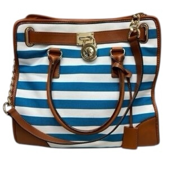 Handbags - Michael Kors Striped Hamilton Bag